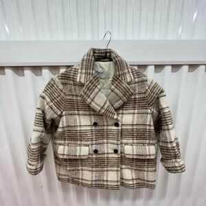 Bonpoint Girls Tinley Checkered Coat Size 6